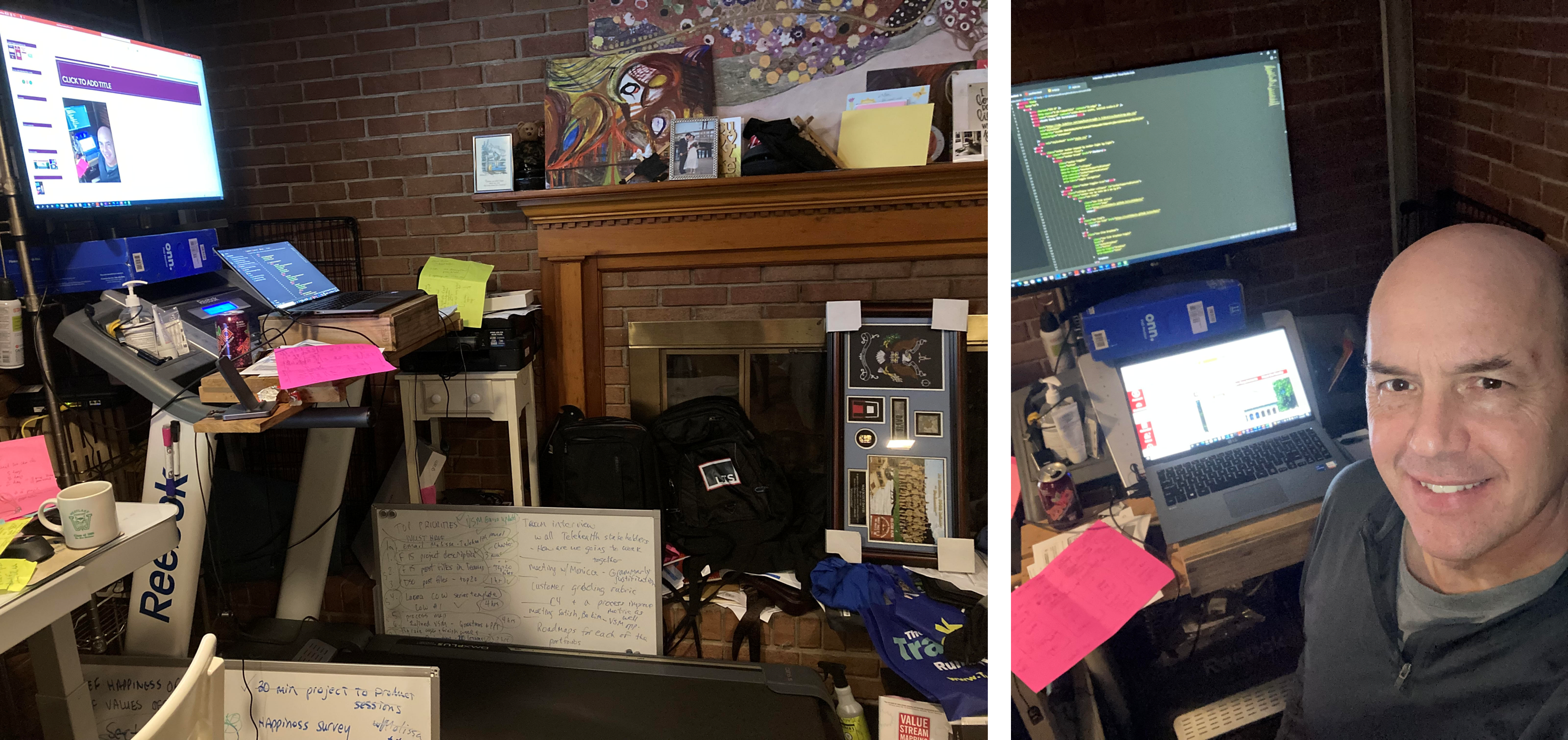 Picture of Scott's Coding Treamill setup